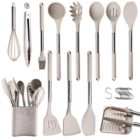 Conjunto de Utensílios de Cozinha de Silicone