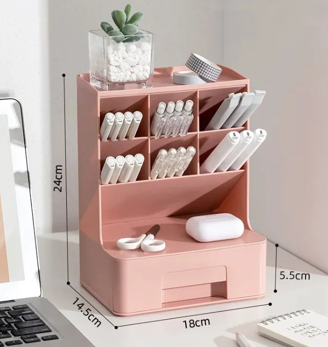 Organizador de Mesa com Porta-Canetas Inclinado