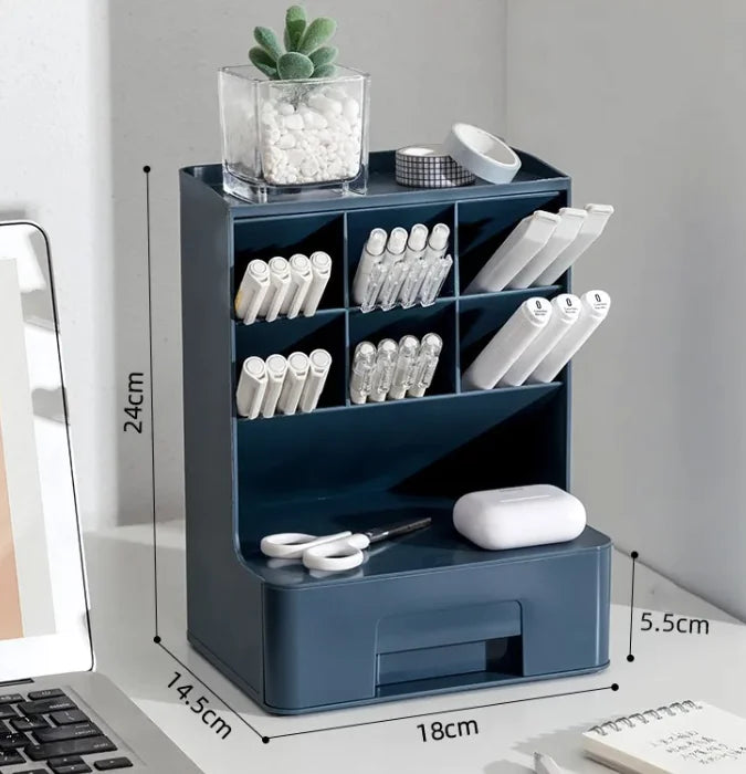 Organizador de Mesa com Porta-Canetas Inclinado